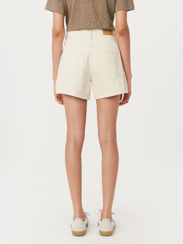 The Courtney Loose Denim Short in White