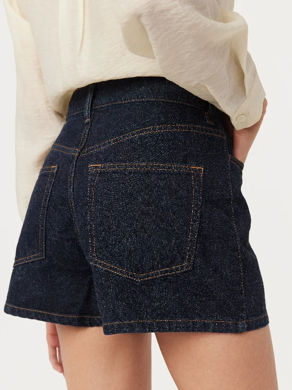 The Tina Relaxed Denim Short in Dark Wash