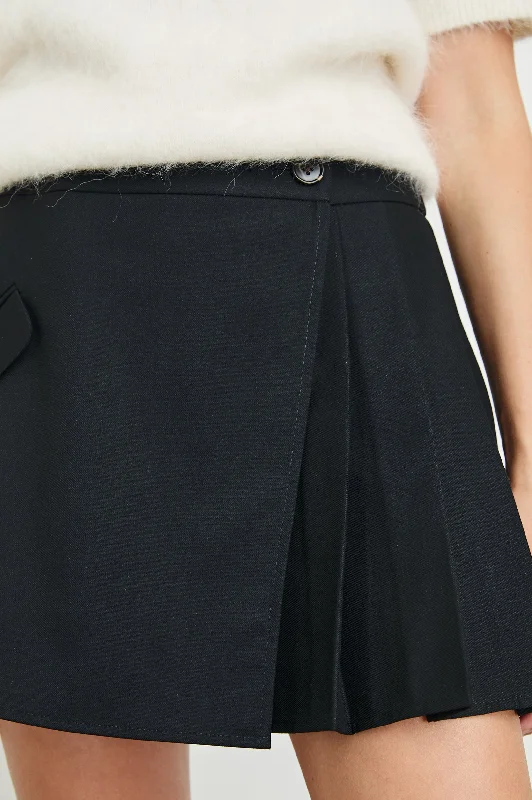 ADRIANA SKIRT - BLACK TWILL