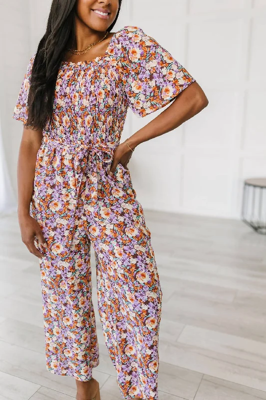 Better Than Fine Floral Jumpsuit In Multi