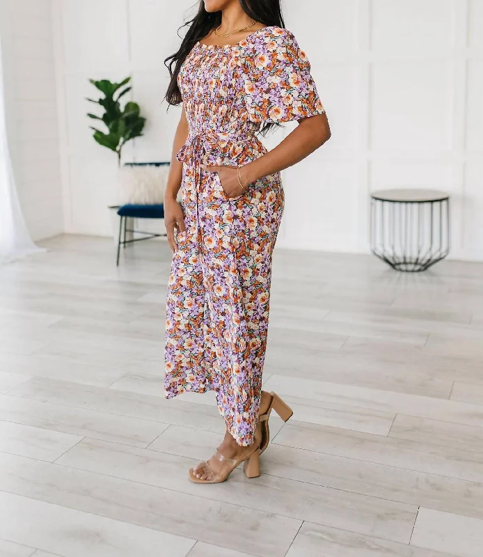 Better Than Fine Floral Jumpsuit In Multi