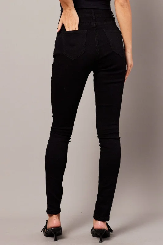 Black Skinny Jean High Rise