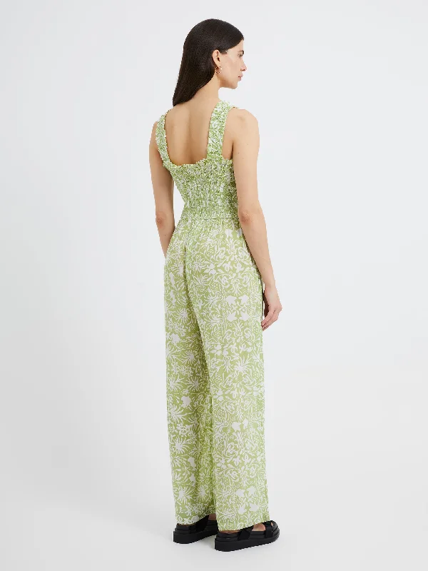 Cadiz Floral Smocked Jumpsuit