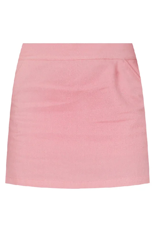 Call Me Lovely Pink Denim Skort FINAL SALE