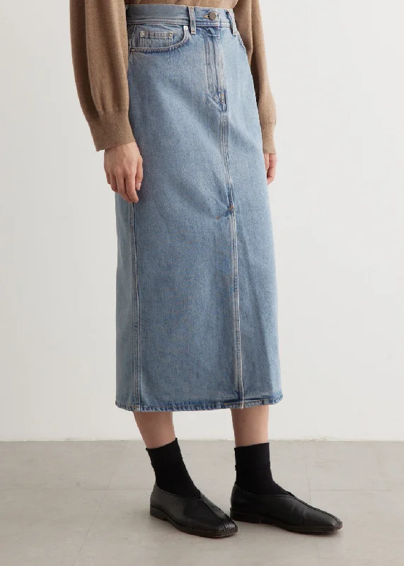 Rona Long Denim Skirt