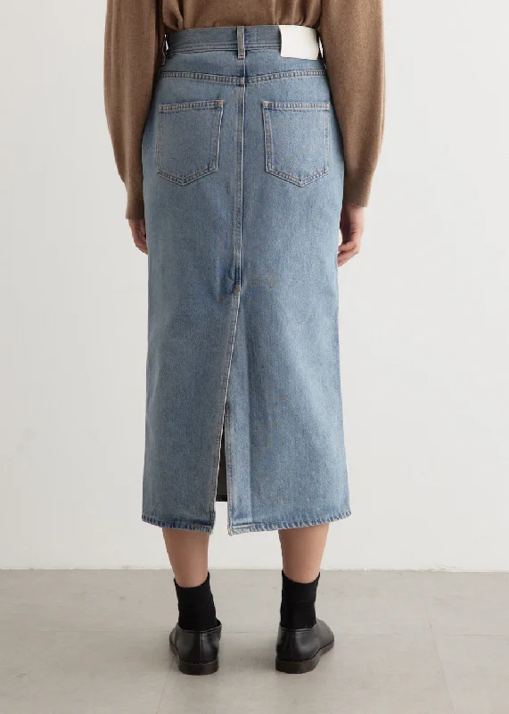 Rona Long Denim Skirt