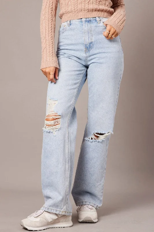 Denim Wide Leg Jean High Rise