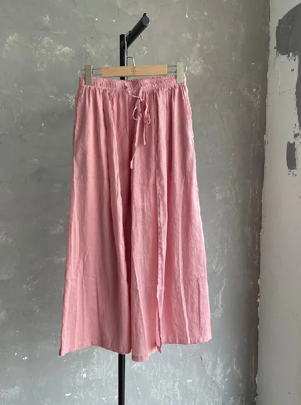 Double Layered Ramie Pants (Pink)