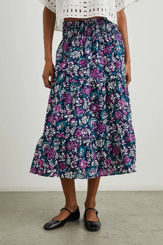 EDINA SKIRT - WOODBLOCK FLORAL