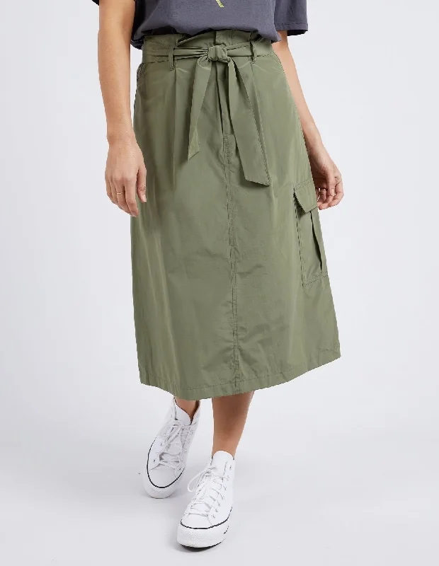 Elm Moss Cargo Skirt Clover