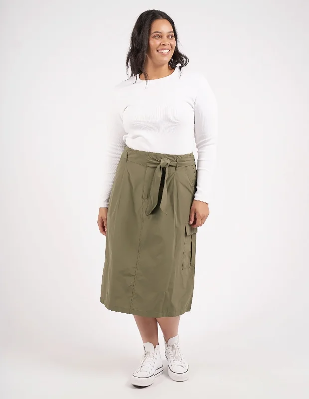 Elm Moss Cargo Skirt Clover