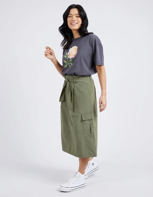 Elm Moss Cargo Skirt Clover