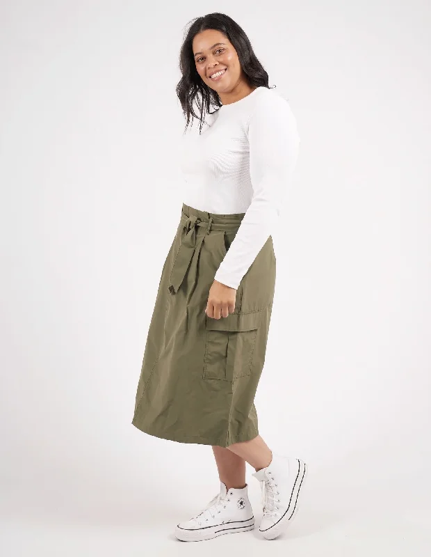 Elm Moss Cargo Skirt Clover