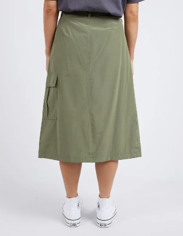 Elm Moss Cargo Skirt Clover