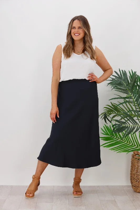 Elm Sophia Slip Skirt Black