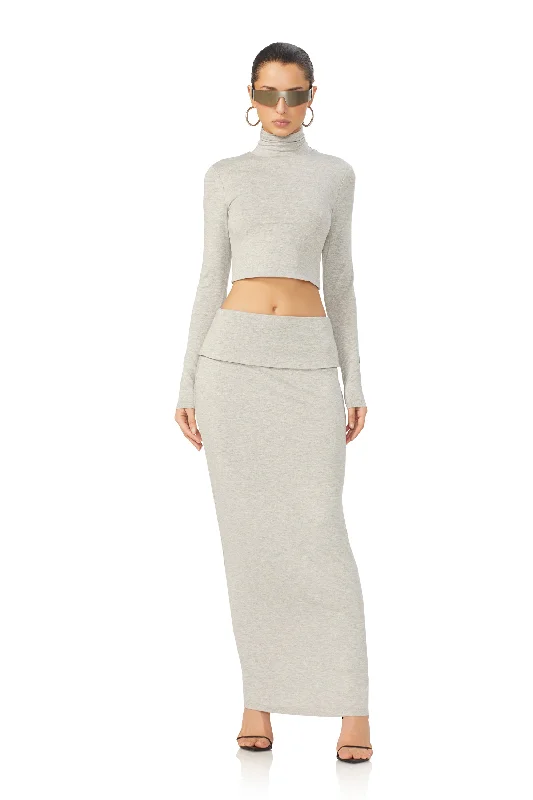 Esin Maxi Skirt - Heather Grey