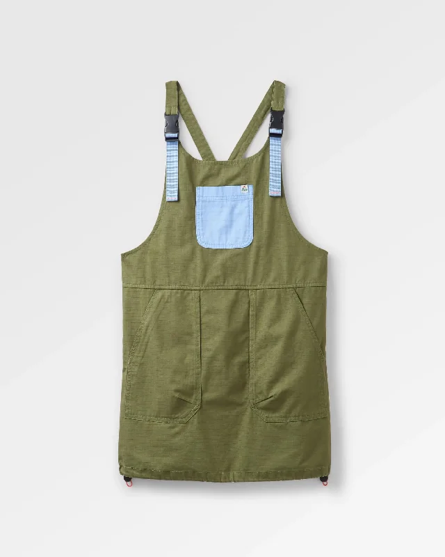 Flo Organic Pinafore Dress - Khaki