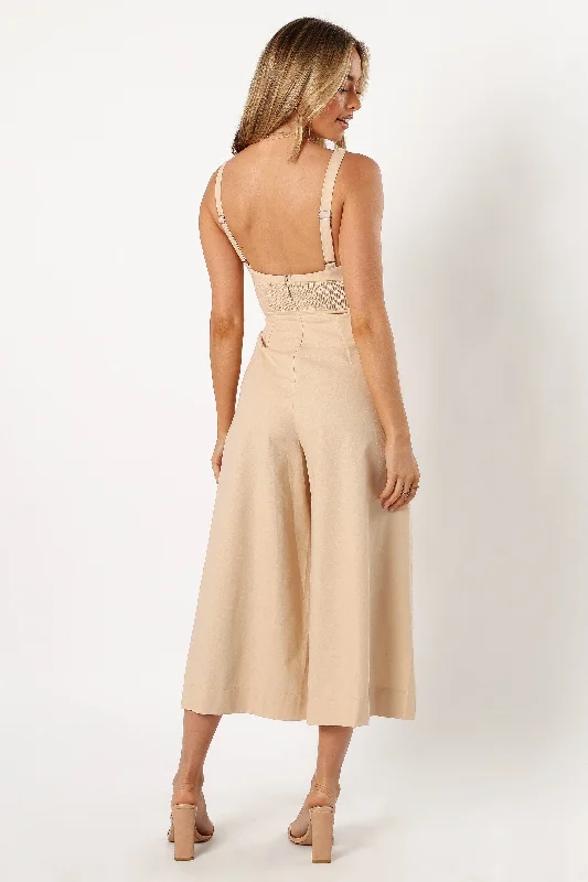 Halley Jumpsuit - Beige