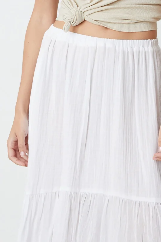 MCKENNA COTTON GAUZE TIERED SKIRT