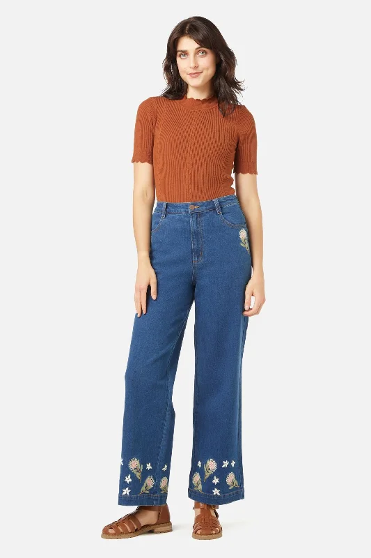 Protea Embroidered Jean