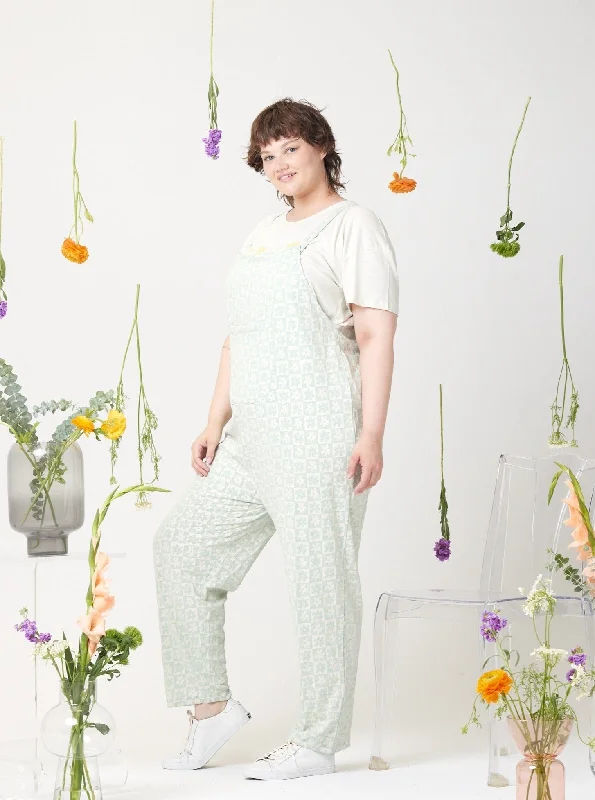 Rhythm Adjustable Overall - Mint Floral