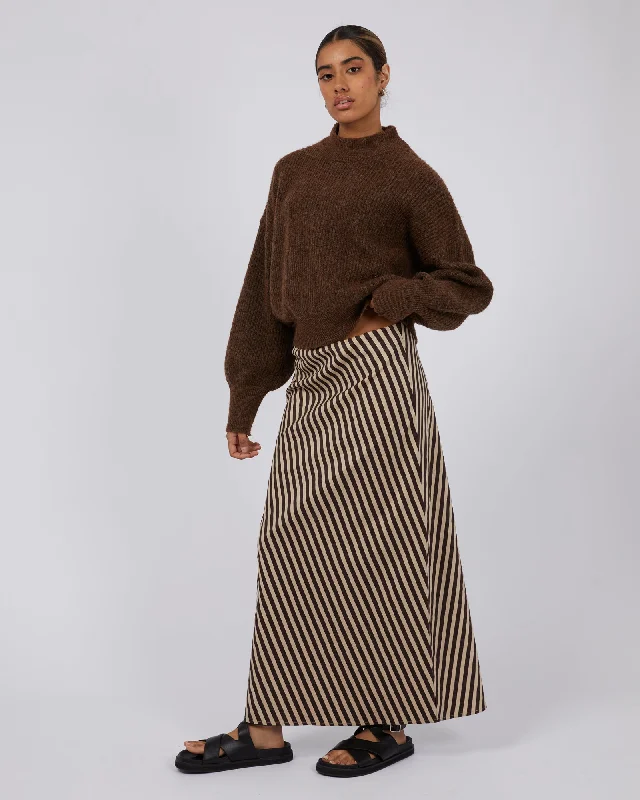 Silent Theory Reece Maxi Skirt Oatmeal