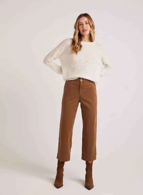 Sofia Wide Leg Crop - Spiced Brown