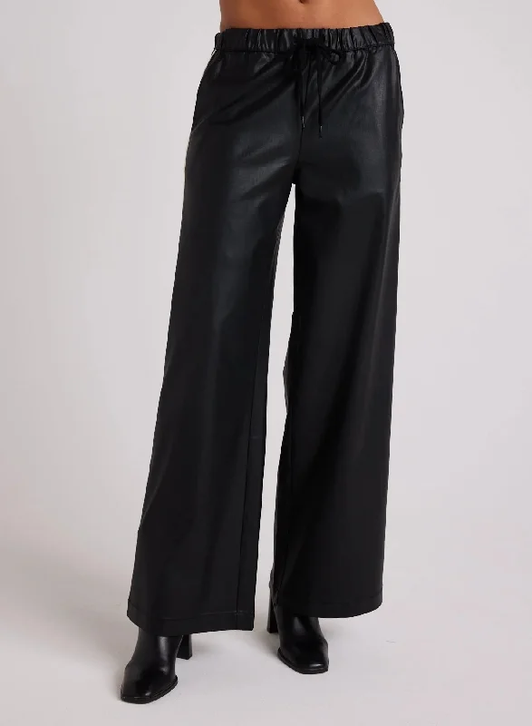 Sport Stripe Wide Leg - Black