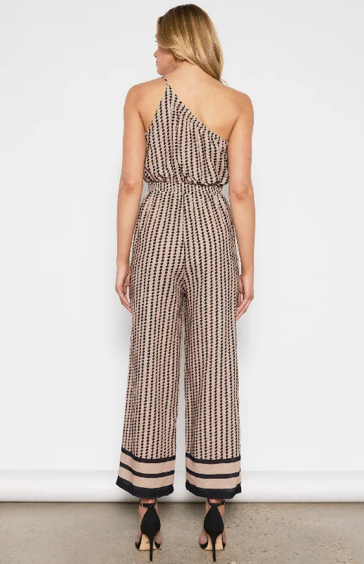 Style State Geo Print Jumpsuit Mocha