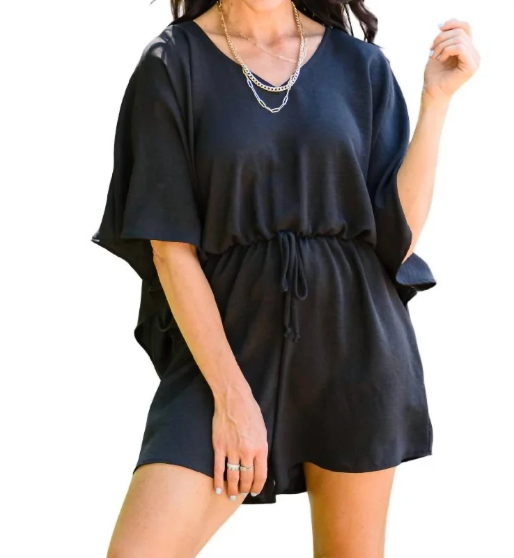 Sunset Boulevard Romper In Black