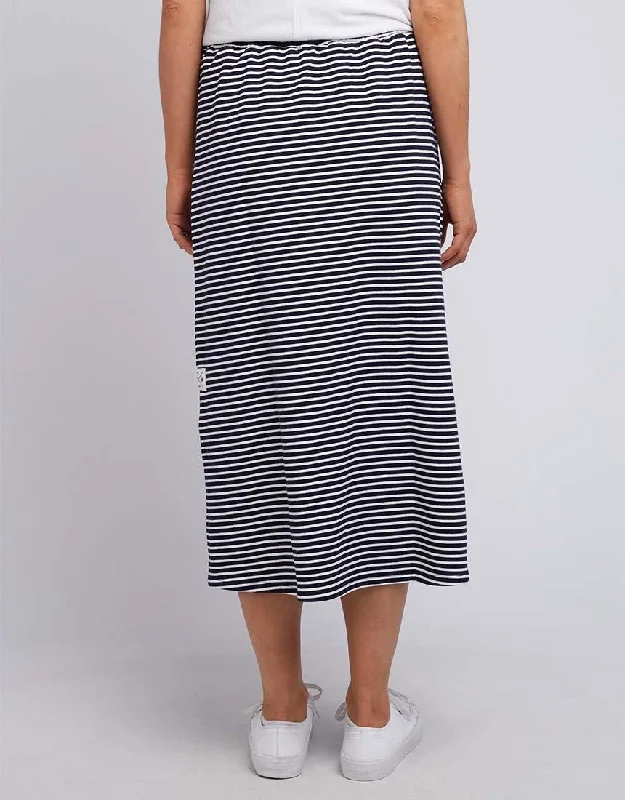 Travel Skirt - Navy/White Stripe