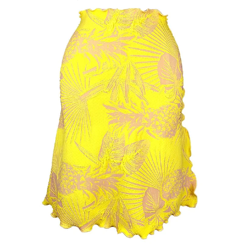 Tropical Abacaxi Jacquard Knit Bias Skirt