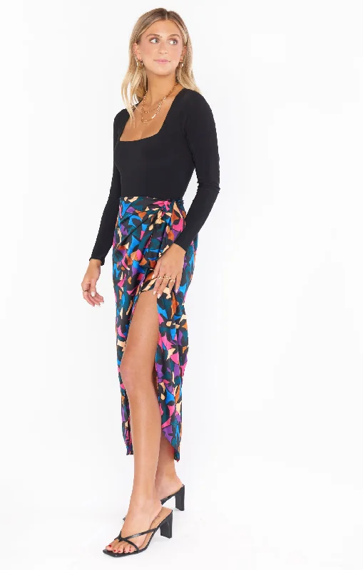 Wrap Me Up Skirt ~ Mosaic Magic Luxe Satin