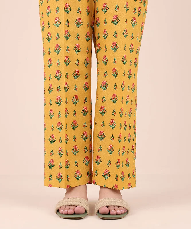 Printed Cambric Straight Pants