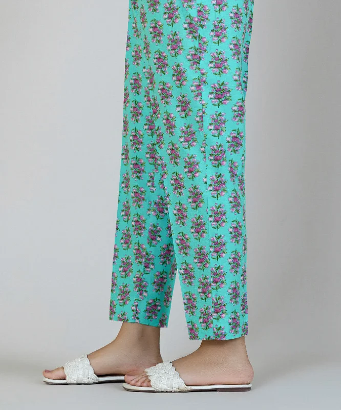 Printed Cambric Cigarette Pants