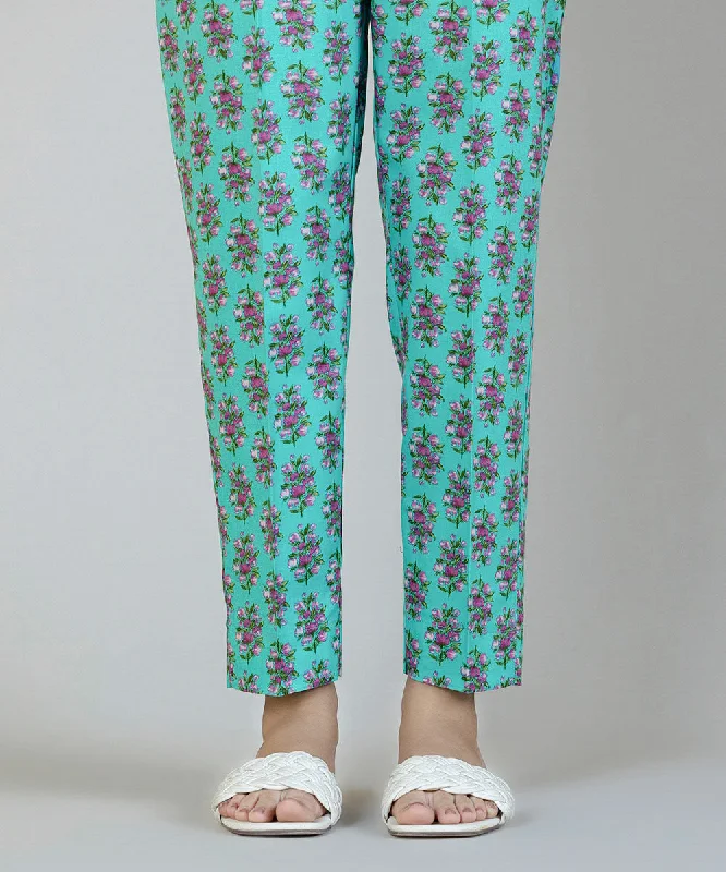 Printed Cambric Cigarette Pants