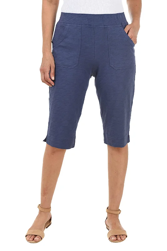 Pull-On Slub-Knit Clamdigger Pant