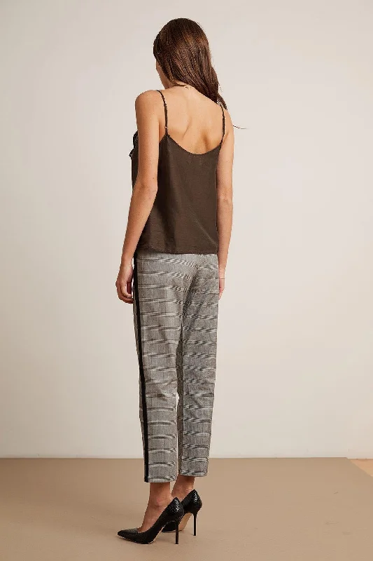 Adela Side Stripe Plaid Pant