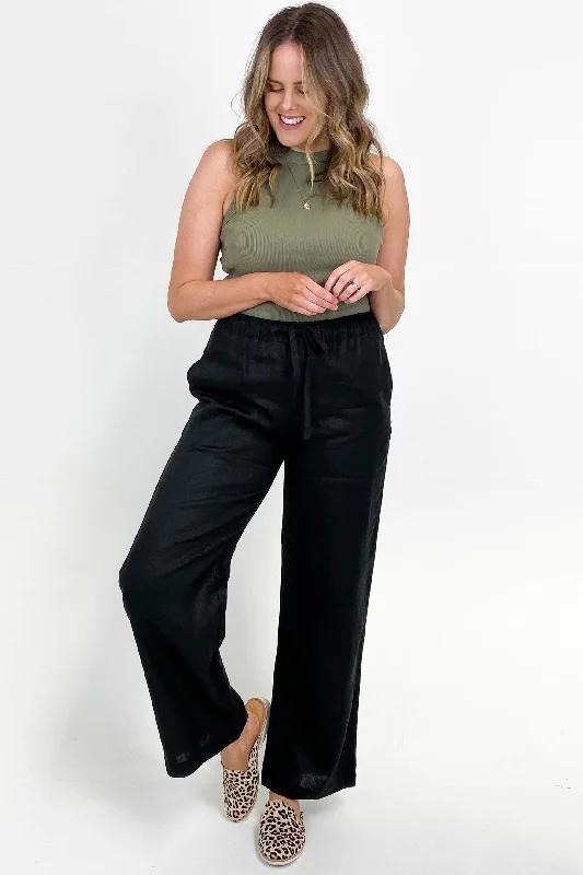 AS Colour linen Pants Black