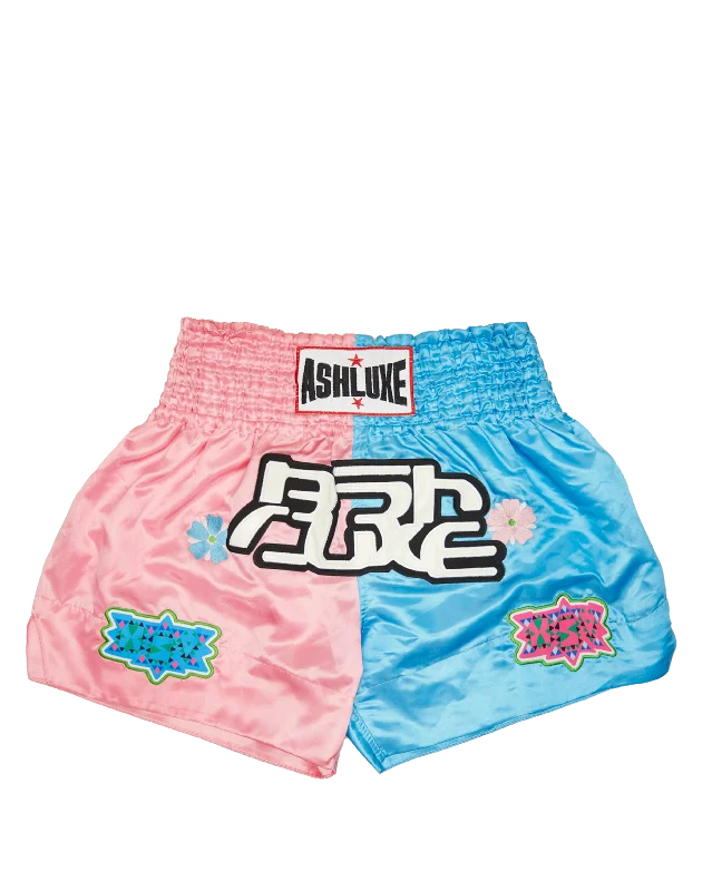 Ashluxe Boxing Trunk Pink Blue