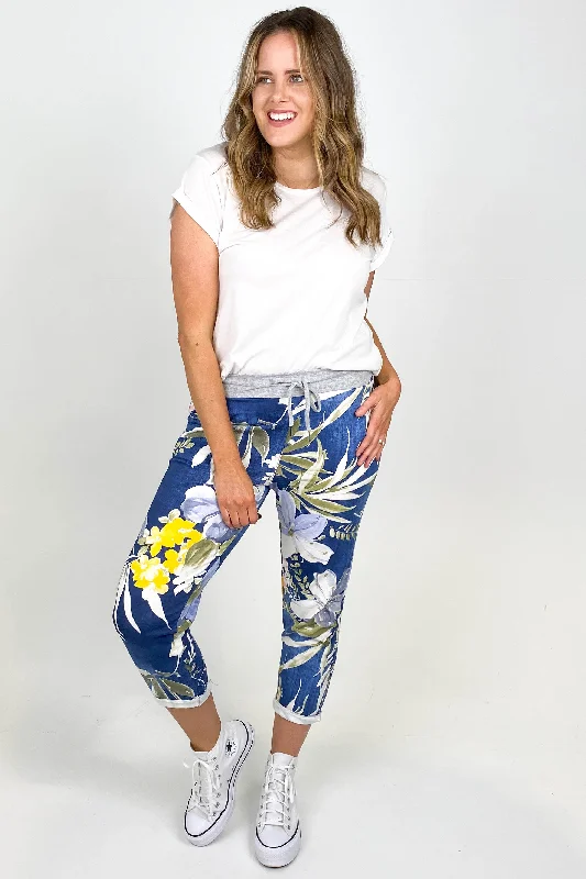 Beau Denver Tropical Dark Blue Trousers