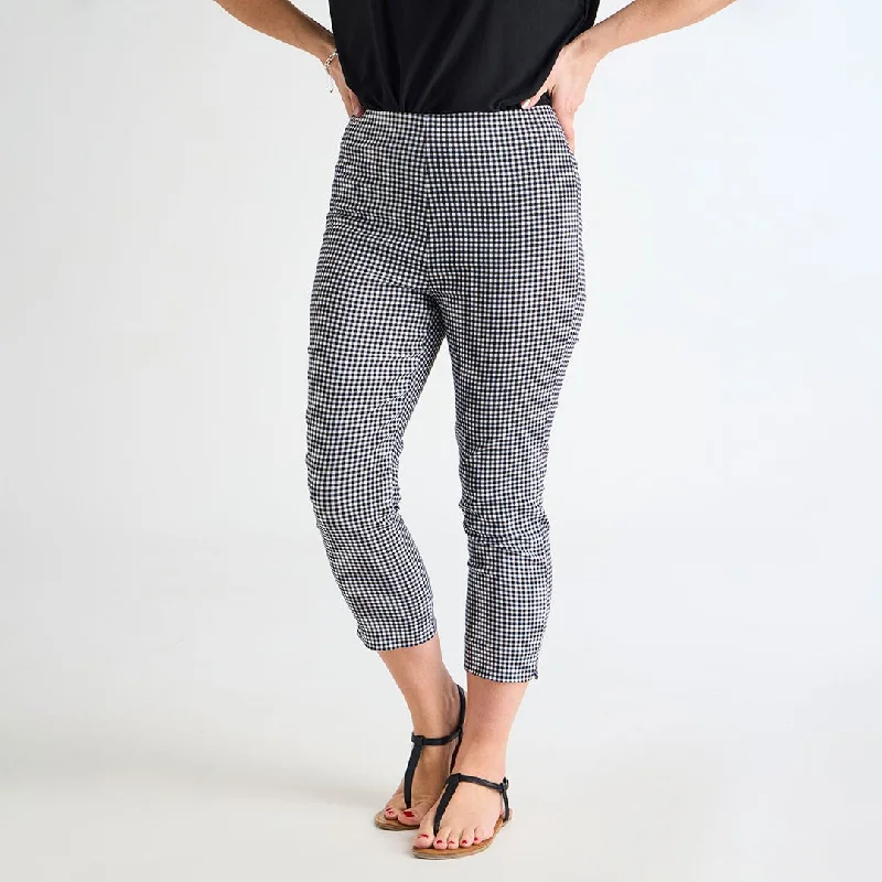 Ladies Bengaline Gingham Trousers