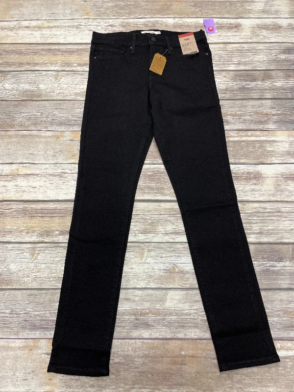 Black Denim Jeans Skinny Levis, Size 10