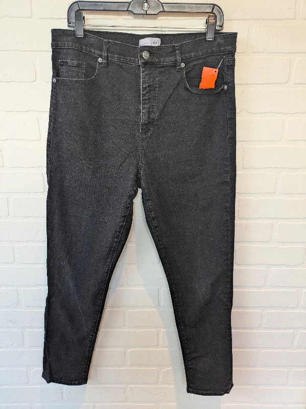 Black Denim Jeans Skinny Loft, Size 14