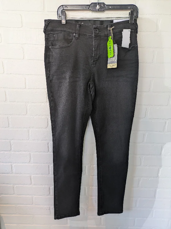 Black Denim Jeans Skinny Natural Reflections, Size 10