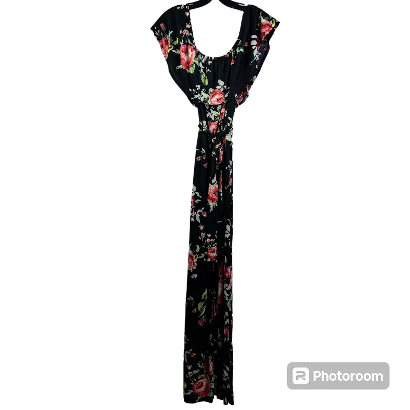 Black Floral Jumpsuit Bellamie, Size L