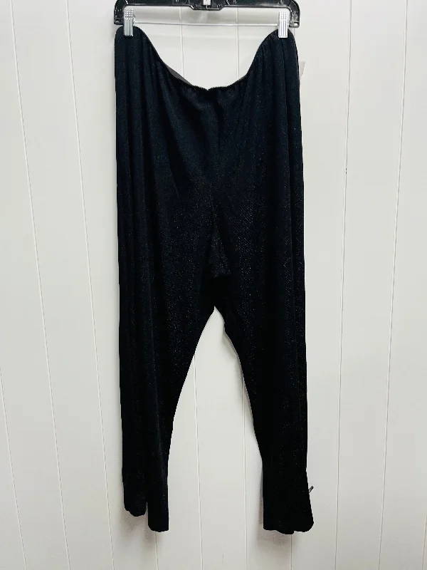 Black Pants Wide Leg Alex Evenings, Size 3x