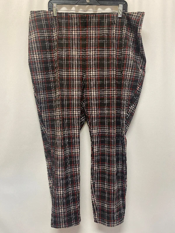 Black & Red Pants Dress Clothes Mentor, Size 3x