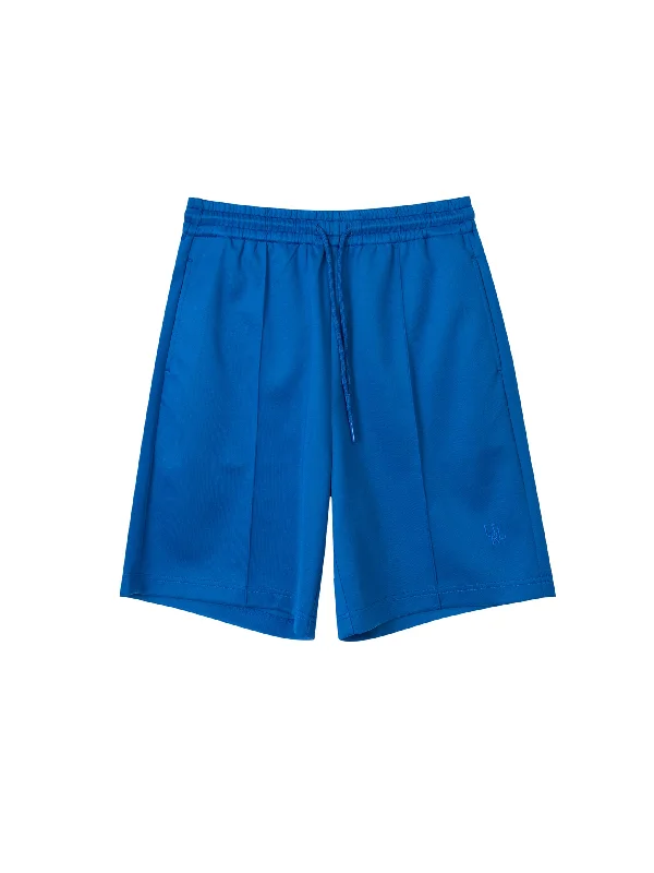 Blue Casual Drawstring Shorts