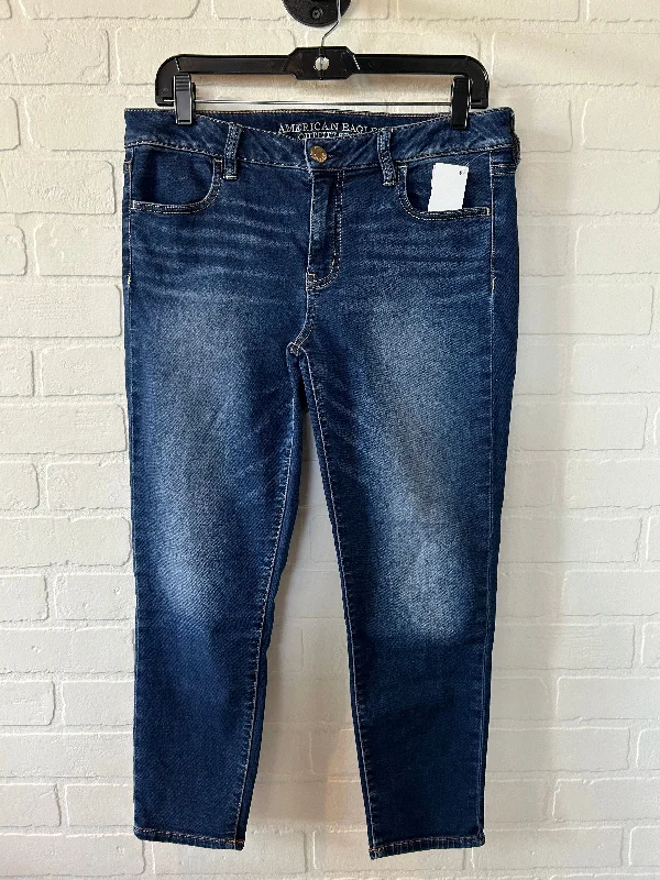 Blue Denim Jeans Skinny American Eagle, Size 10